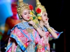 นักเรียนร่วมแสดงโขน เนื่องในงานประเพณีแห่พญายมสงกรานต์บางพระ ... Image 1