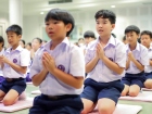 พิธีแสดงตนเป็นพุทธมามกะและการบริหารจิตเจริญปัญญา ระดับชั้นปร ... Image 9