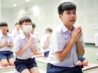 พิธีแสดงตนเป็นพุทธมามกะและการบริหารจิตเจริญปัญญา ระดับชั้นปร ... Image 11