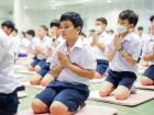 พิธีแสดงตนเป็นพุทธมามกะและการบริหารจิตเจริญปัญญา ระดับชั้นปร ... Image 13