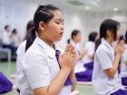 พิธีแสดงตนเป็นพุทธมามกะและการบริหารจิตเจริญปัญญา ระดับชั้นปร ... Image 21