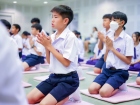 พิธีแสดงตนเป็นพุทธมามกะและการบริหารจิตเจริญปัญญา ระดับชั้นปร ... Image 46