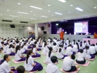 พิธีแสดงตนเป็นพุทธมามกะและการบริหารจิตเจริญปัญญา ระดับชั้นปร ... Image 64