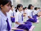 พิธีแสดงตนเป็นพุทธมามกะและการบริหารจิตเจริญปัญญา ระดับชั้นปร ... Image 101