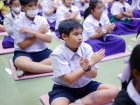 พิธีแสดงตนเป็นพุทธมามกะและการบริหารจิตเจริญปัญญา ระดับชั้นปร ... Image 188