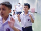 พิธีแสดงตนเป็นพุทธมามกะและการบริหารจิตเจริญปัญญา ระดับชั้นปร ... Image 278