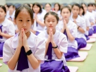 พิธีแสดงตนเป็นพุทธมามกะและกิจกรรมบริหารจิตเจริญปัญญา ระดับชั ... Image 30