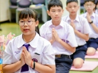 พิธีแสดงตนเป็นพุทธมามกะและกิจกรรมบริหารจิตเจริญปัญญา ระดับชั ... Image 35