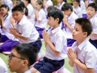 พิธีแสดงตนเป็นพุทธมามกะและกิจกรรมบริหารจิตเจริญปัญญา ระดับชั ... Image 49