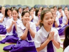 พิธีแสดงตนเป็นพุทธมามกะและกิจกรรมบริหารจิตเจริญปัญญา ระดับชั ... Image 97