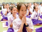 พิธีแสดงตนเป็นพุทธมามกะและกิจกรรมบริหารจิตเจริญปัญญา ระดับชั ... Image 100