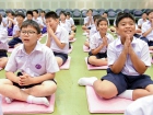 พิธีแสดงตนเป็นพุทธมามกะและกิจกรรมบริหารจิตเจริญปัญญา ระดับชั ... Image 111