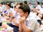 พิธีแสดงตนเป็นพุทธมามกะและกิจกรรมบริหารจิตเจริญปัญญา ระดับชั ... Image 144